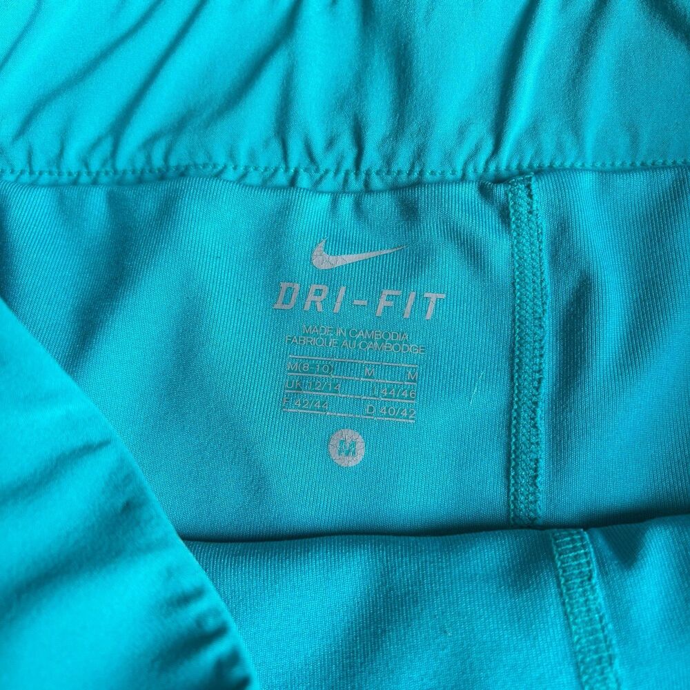 Nike Women's Dri Fit Pleated Tennis Skirt Skort Green Size Medium - Picture 4 of 6